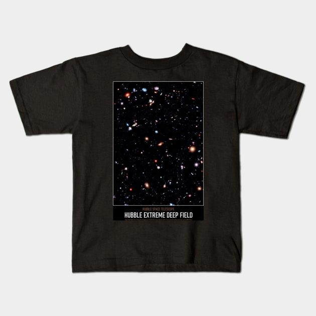 High Resolution Astronomy Hubble Extreme Deep Field Kids T-Shirt by tiokvadrat